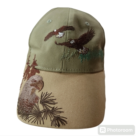 Polar USA Embroidered Nature Eagle Strapback Hat - Picture 1 of 8